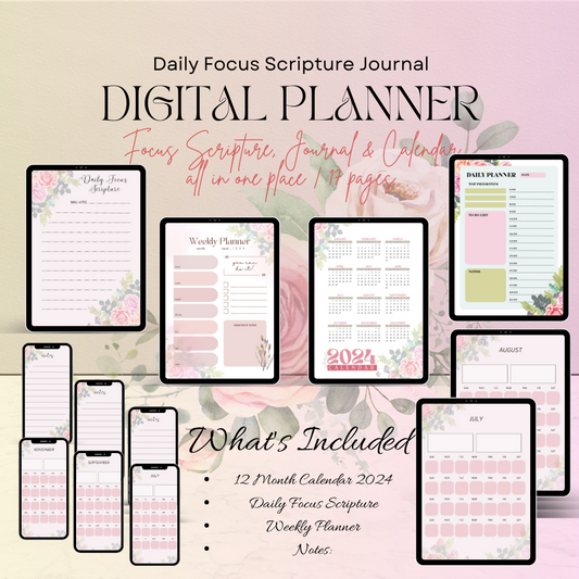 2024 Digital Focus Scripture Journal | Vera Lane Collection